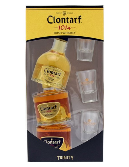 Coffret 3 mini Bouteilles + 3 verres - Irish Whisky - Clontarf - Chai N°5