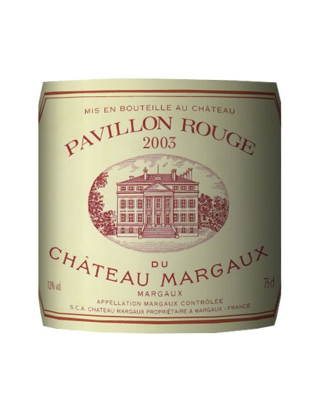 Vin Pavillon Rouge 2003 - Château Margaux - Chai N°5