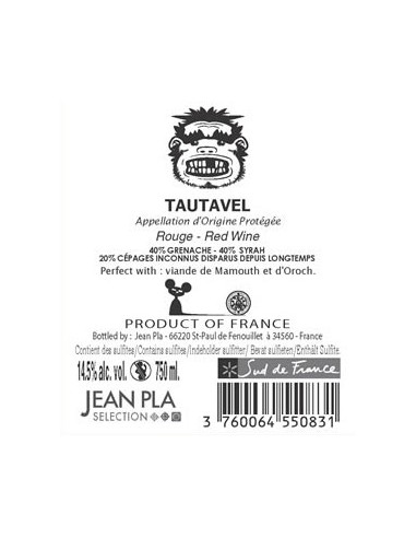 Vin The Tautavel Man - Maison Jean Pla - Chai N°5