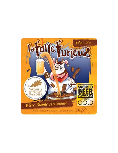 Bière Folle Furieuz Blonde 33 cl - Chai N°5
