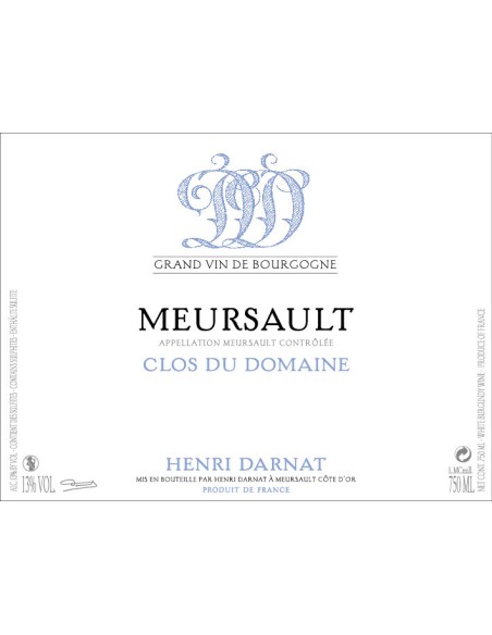 Vin Meursault Clos du Domaine 2015 Magnum - Henri Darnat - Chai N°5