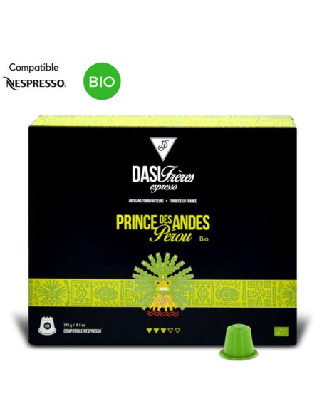 Café Bio Capsules Princes des Andes du Pérou par 50 - Chai N°5