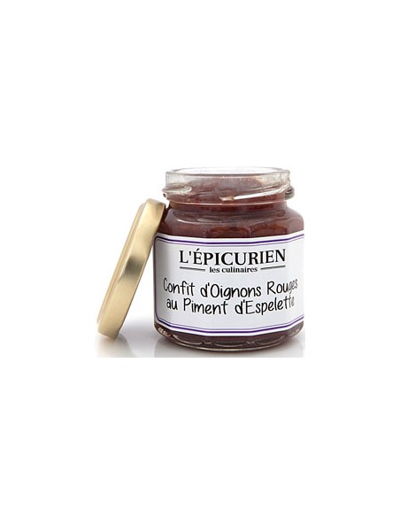 Tartinables Confit d'Oignons Rouges au Piment d'Espelette 115g - L'Epicurien - Chai N°5