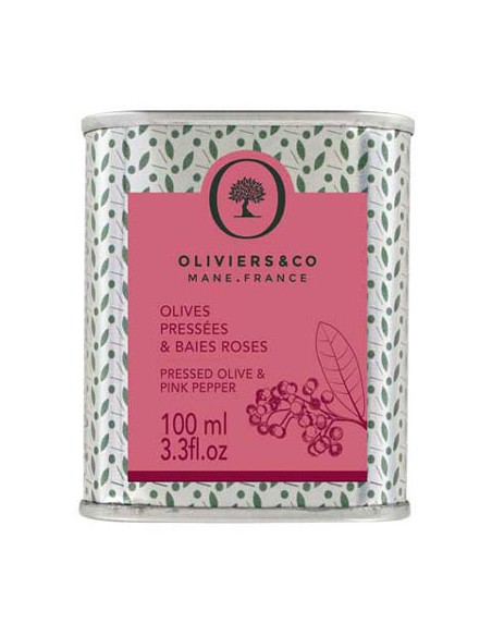 Huile d'Olives Pressées & Baies Roses 100 ml - Oliviers & Co - Chai N°5