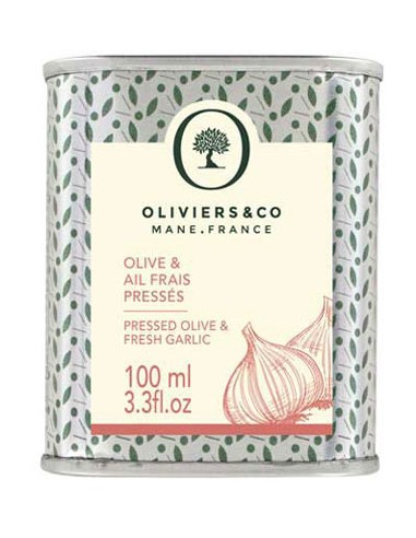 Huile d'Olive & Ail Frais Pressés 100 ml - Oliviers & Co - Chai N°5