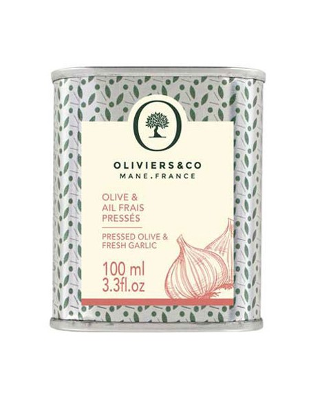 Huile d'Olive & Ail Frais Pressés 100 ml - Oliviers & Co - Chai N°5