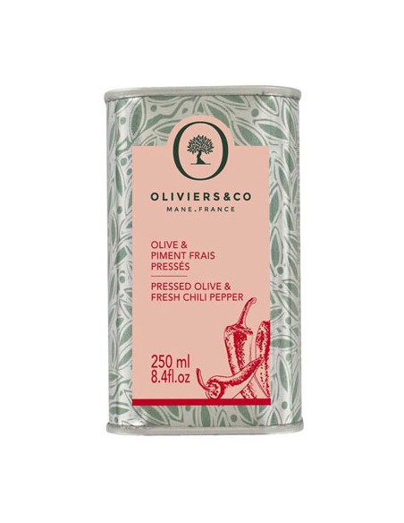 Huile d'Olive & Piment Frais Pressés 250 ml - Oliviers & Co - Chai N°5