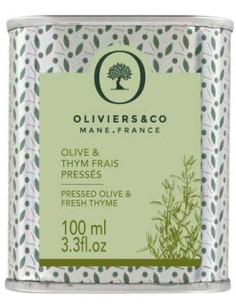Huile d'Olive & Thym Frais Pressés 100 ml - Oliviers & Co - Chai N°5