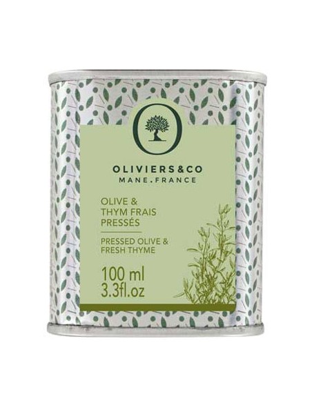 Huile d'Olive & Thym Frais Pressés 100 ml - Oliviers & Co - Chai N°5