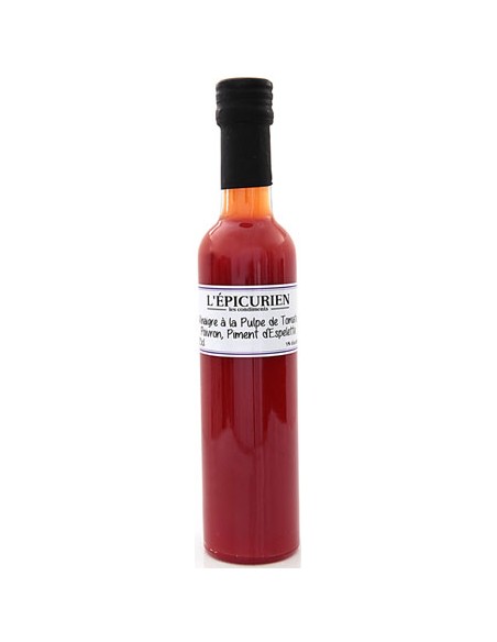 Vinaigre à la Puple de Tomate, Poivron et Piment d'Espelette  25 cl - L'Epicurien - Chai N°5