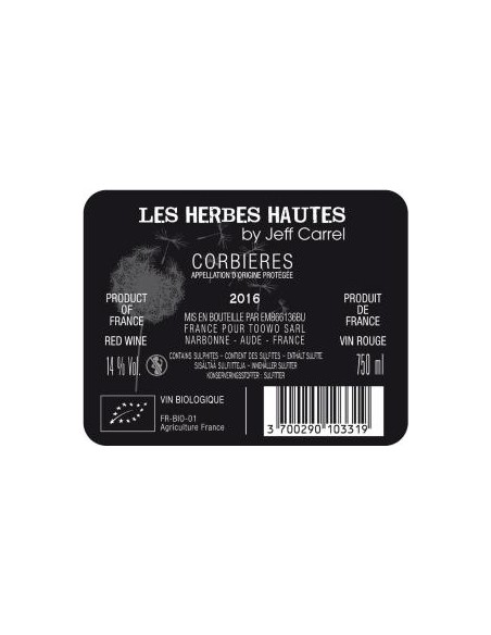 Vin Les Herbes Hautes - Jeff Carrel - Chai N°5