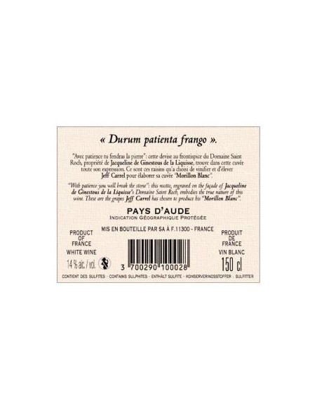 Vin Morillon Blanc en Magnum - By Jeff Carrel - Chai N°5