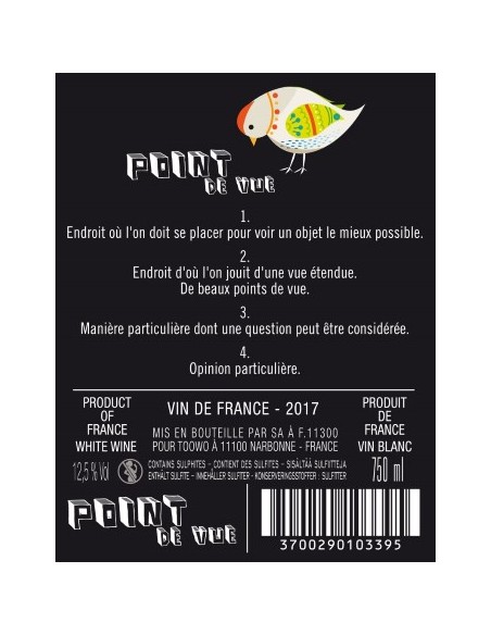 Vin Point de Vue 2017 - Jeff Carrel - Chai N°5