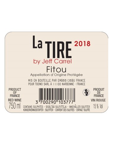 Vin La Tire - Jeff Carrel - Chai N°5