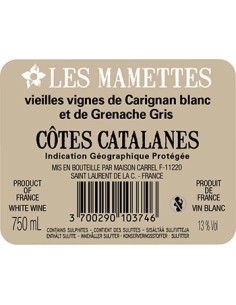 Vin Les Mamettes 2018 de Jeff Carrel - Chai N°5
