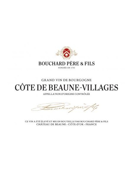 Vin Côte de Beaune-Villages 2018 - Bouchard Père & Fils - Chai N°5