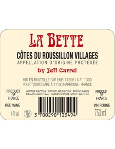 Vin La Bette 2019 by Jeff Carrel - Chai N°5