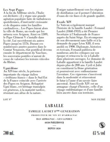 Armagnac Exode XIV - Château Laballe - Chai N°5