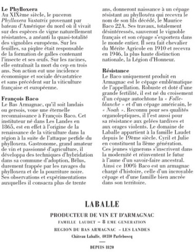 Armagnac Résistance Baco - Château Laballe - Chai N°5