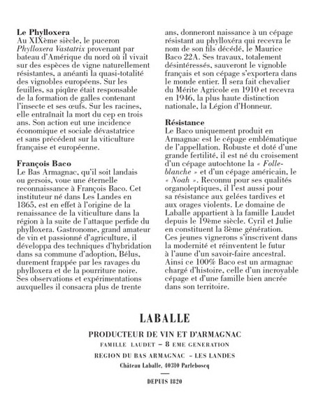 Armagnac Résistance Baco - Château Laballe - Chai N°5