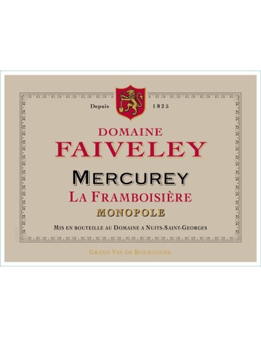Vin Mercurey La Framboisière 2019 en Magnum - Domaine Faiveley - Chai N°5