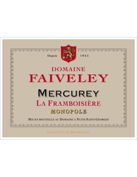 Vin Mercurey La Framboisière 2019 en Magnum - Domaine Faiveley - Chai N°5