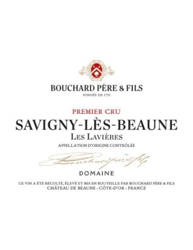 Vin Savigny-Les-Beaune 1er Cru Les Lavières 2018en Magnum  - Bouchard Père & Fils - Chai N°5