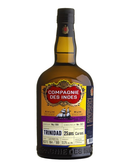 Rhum Compagnie des Indes Trinidad Caroni 25 ans - Chai N°5