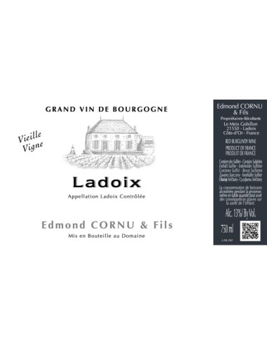 Vin Ladoix Vieilles Vignes - Domaine Edmond Cornu - Chai N°5