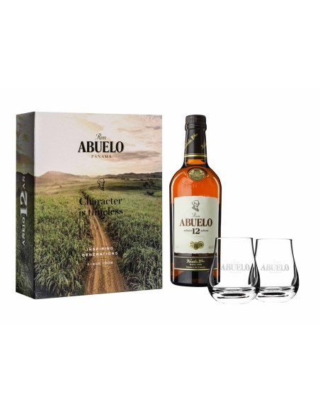 Rhum Coffret Abuelo 12 ans + 2 Verres - Chai N°5