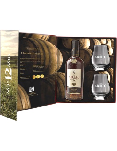 Rhum Coffret Abuelo 12 ans + 2 Verres - Chai N°5