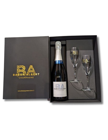 Champagne Coffret Baron Albert + 2 Coupes  - Chai N°5