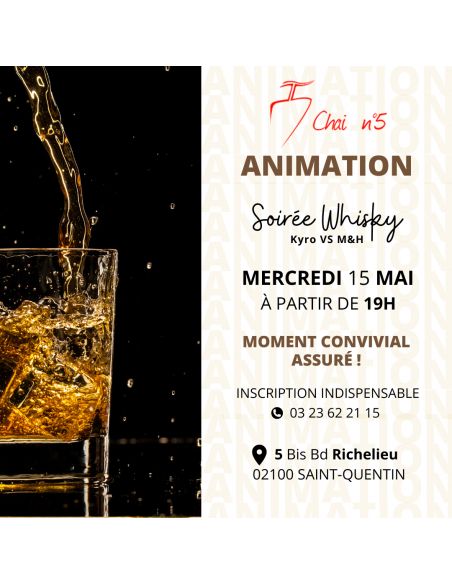 Dégustation Whisky le 15/05/2024