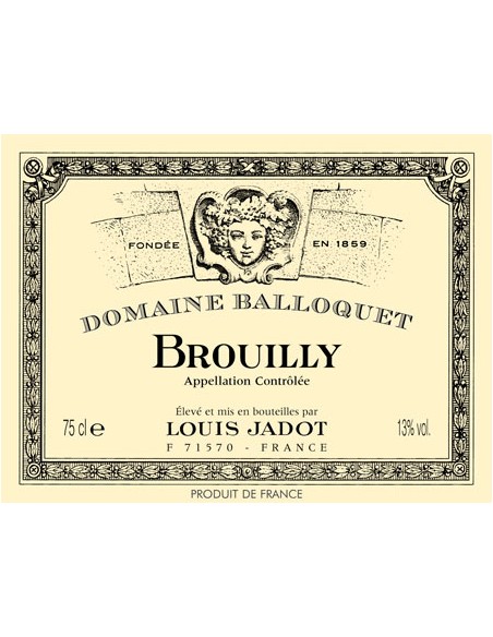 Vin Brouilly 2013 en 37.5 cl - Louis Jadot - Chai N°5 Vin Brouilly 2013 en 37.5 cl - Louis Jadot - Chai N°5
