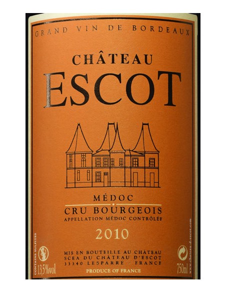 Vin Château d'Escot Médoc - Chai N°5 Vin Château d'Escot Médoc - Chai N°5