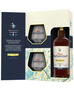 Rhum Coffret Barbancourt 5 étoiles 8 ans + 2 Verres - Chai N°5