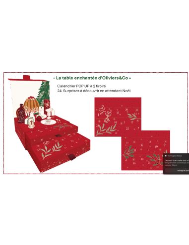 Calendrier de l'Avent Oliviers & Co 2025 La Table Enchantée