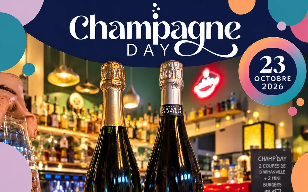 Champagne Day, vendredi 23 octobre à Urban Food : la coupe de champagne d'Armanville à 5 euros, la coupe Le Brun de Neuville Extra-Brut à 8 euros